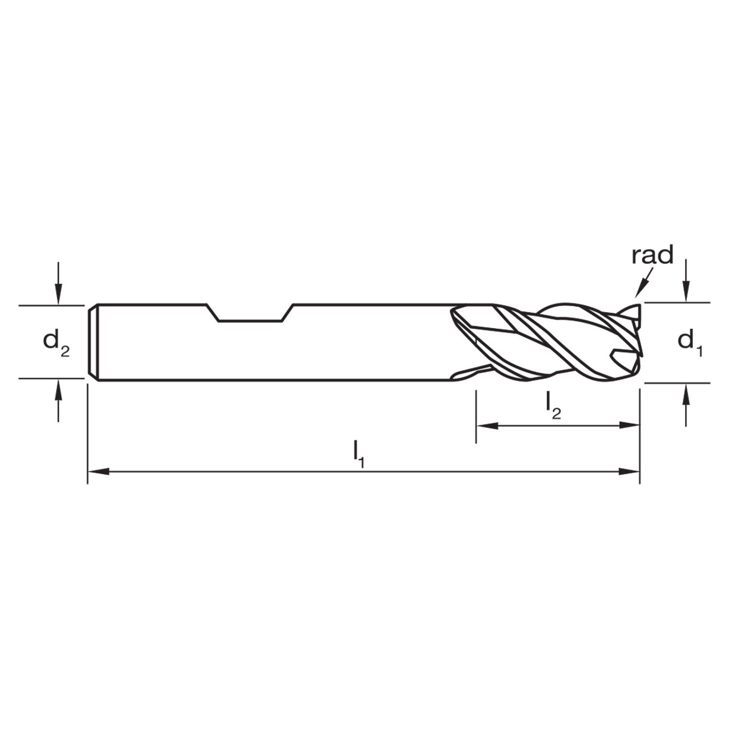 3 Flute Endmills - R45/46/44 Al - Regular - Harmony